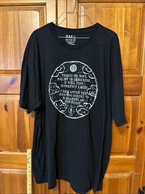 Oaf Nation Black Graphic Tee for Men 3x